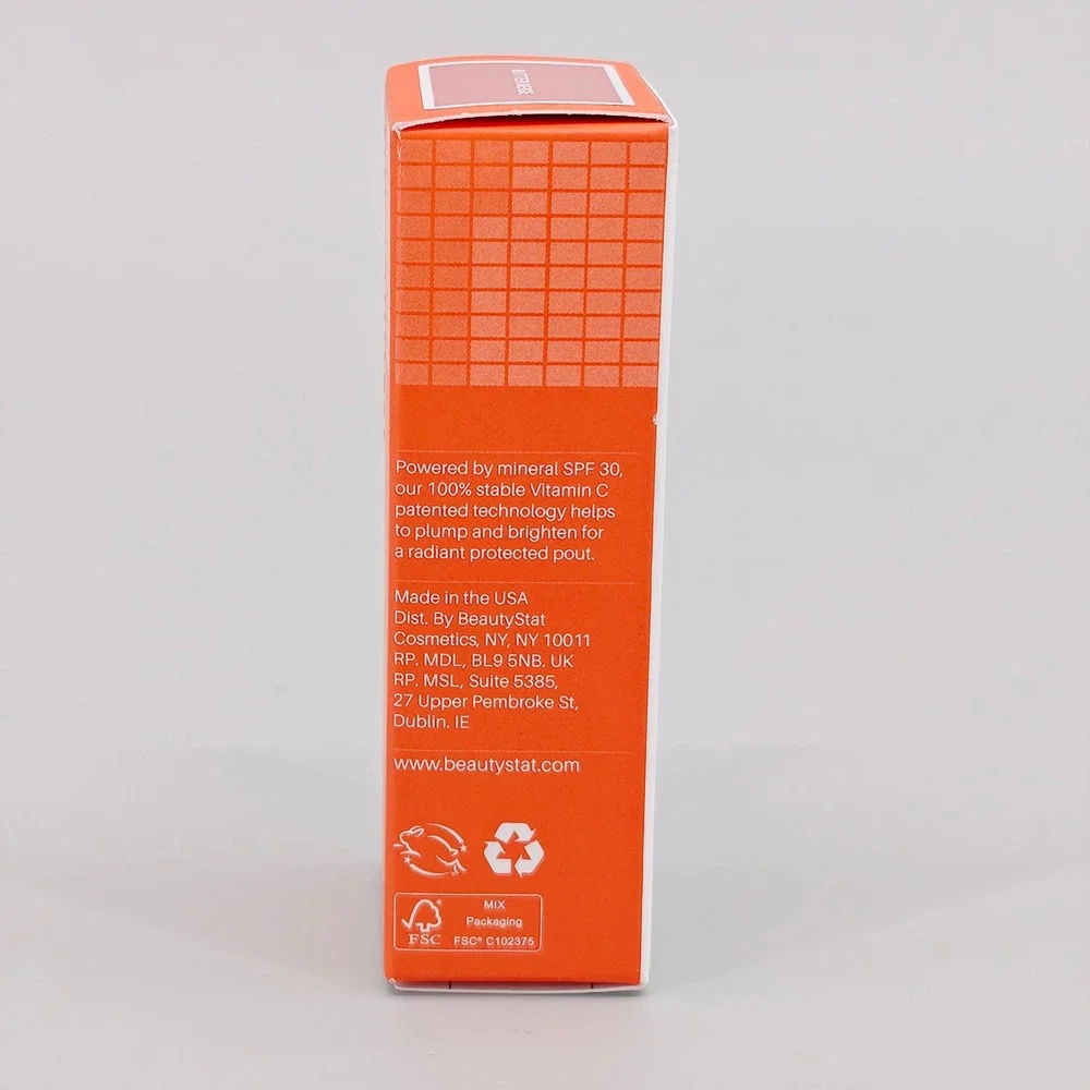BeautyStat C Lip Serum SPF 30 Butter Beige Vitamin C Mineral Sunscreen 0.35oz